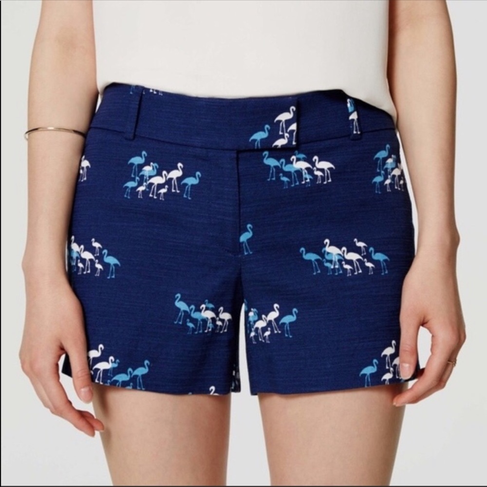 Ann Taylor loft the Riviera short flamingo blue women